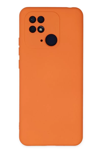 Xiaomi Redmi 10C Kılıf Nano içi Kadife Silikon - Turuncu