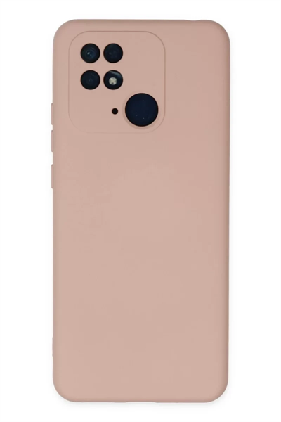 Xiaomi Redmi 10C Kılıf Nano içi Kadife Silikon - Pudra
