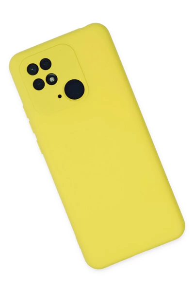 Xiaomi Redmi 10C Kılıf Nano içi Kadife Silikon - Sarı