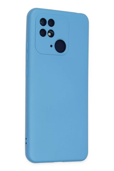 Xiaomi Redmi 10C Kılıf Nano içi Kadife Silikon - Mavi