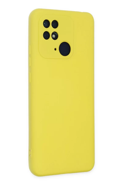 Xiaomi Redmi 10C Kılıf Nano içi Kadife Silikon - Sarı