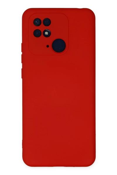 Xiaomi Redmi 10C Kılıf Nano içi Kadife Silikon - Kırmızı