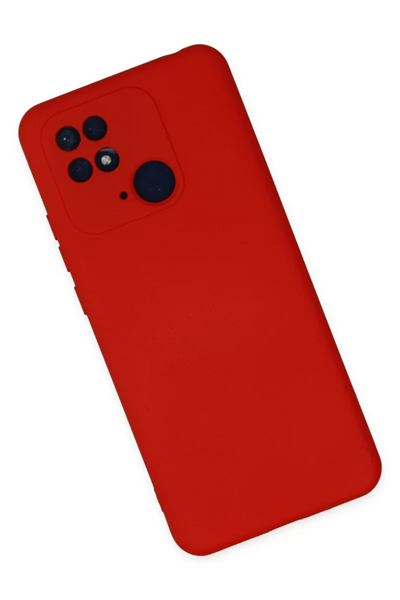 Xiaomi Redmi 10C Kılıf Nano içi Kadife Silikon - Kırmızı