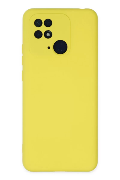 Xiaomi Redmi 10C Kılıf Nano içi Kadife Silikon - Sarı