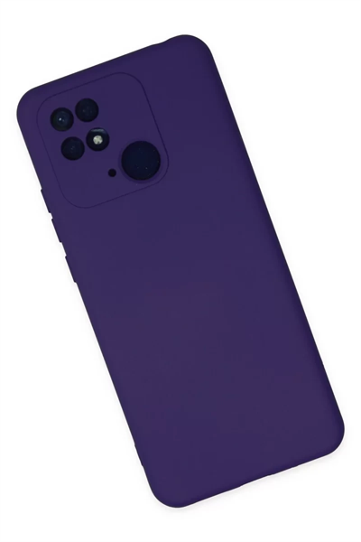 Xiaomi Redmi 10C Kılıf Nano içi Kadife Silikon - Mor