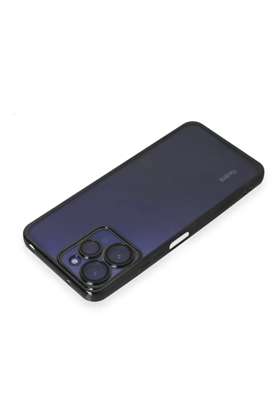Xiaomi Redmi 12 Kılıf Lensli Silikon - Siyah
