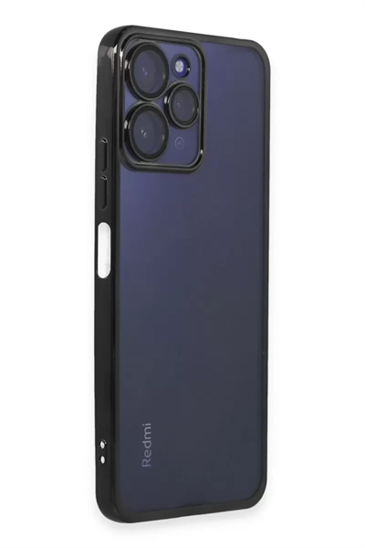 Xiaomi Redmi 12 Kılıf Lensli Silikon - Siyah