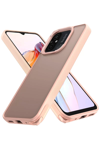 Xiaomi Redmi 12C Kılıf Elegant Kapak - Pudra