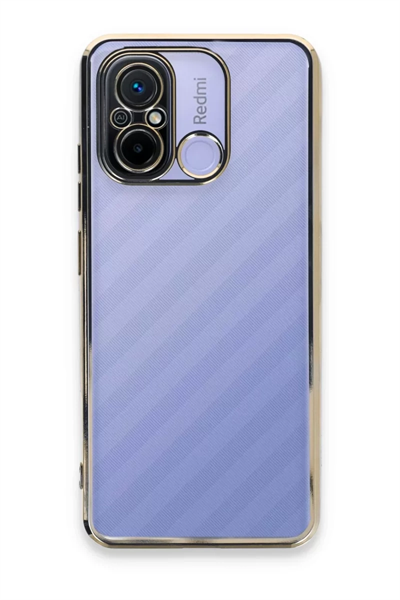 Xiaomi Redmi 12C Kılıf Lensli Silikon - Gold
