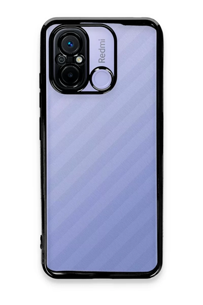 Xiaomi Redmi 12C Kılıf Lensli Silikon - Siyah