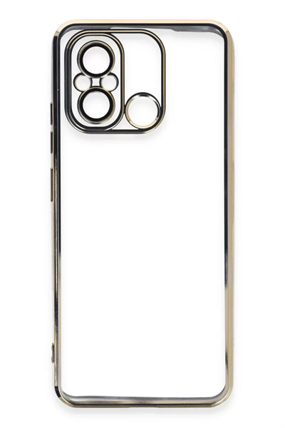 Xiaomi Redmi 12C Kılıf Lensli Silikon - Gold