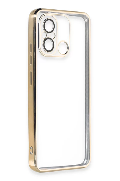 Xiaomi Redmi 12C Kılıf Lensli Silikon - Gold
