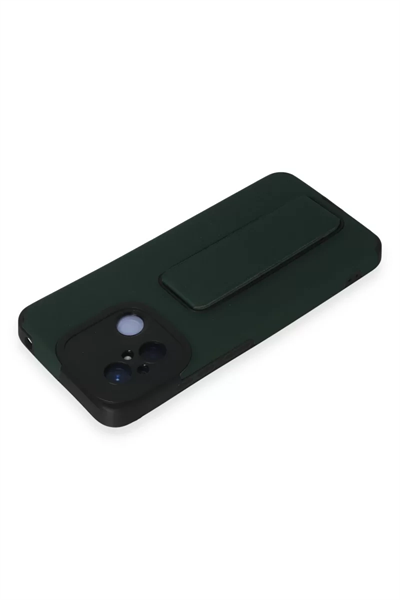 Xiaomi Redmi 12C Kılıf Mega Standlı Silikon - Yeşil