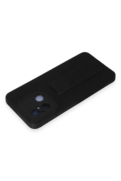 Xiaomi Redmi 12C Kılıf Mega Standlı Silikon - Siyah