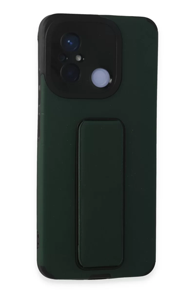 Xiaomi Redmi 12C Kılıf Mega Standlı Silikon - Yeşil