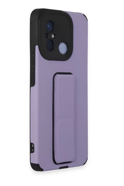 Xiaomi Redmi 12C Kılıf Mega Standlı Silikon - Lila