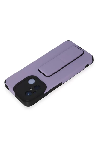 Xiaomi Redmi 12C Kılıf Mega Standlı Silikon - Lila