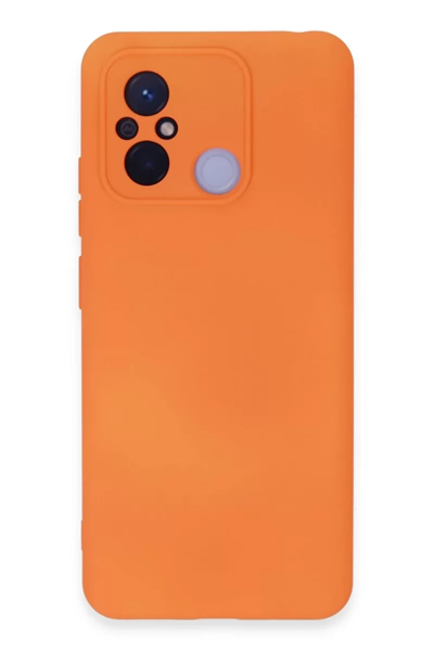 Xiaomi Redmi 12C Kılıf Nano içi Kadife Silikon - Turuncu
