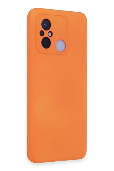 Xiaomi Redmi 12C Kılıf Nano içi Kadife Silikon - Turuncu