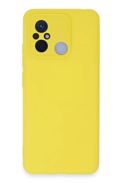 Xiaomi Redmi 12C Kılıf Nano içi Kadife Silikon - Sarı
