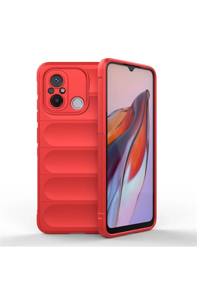 Xiaomi Redmi 12C Kılıf Optimum Silikon - Kırmızı