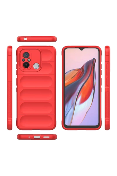 Xiaomi Redmi 12C Kılıf Optimum Silikon - Kırmızı
