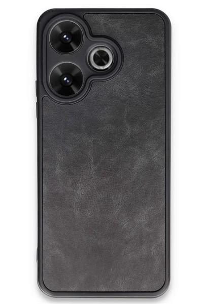 Xiaomi Redmi 13 4G Kılıf Aras Deri Kapak - Siyah