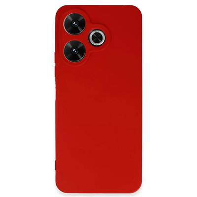 Xiaomi Redmi 13 4G Kılıf First Silikon - Kırmızı