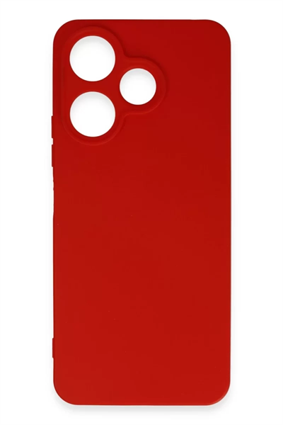 Xiaomi Redmi 13 4G Kılıf First Silikon - Kırmızı