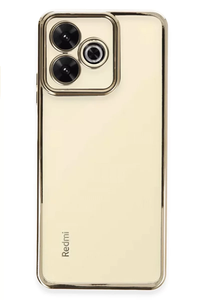 Xiaomi Redmi 13 4G Kılıf Lensli Silikon - Gold