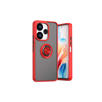 Xiaomi Redmi 13 4G Kılıf Montreal Yüzüklü Silikon Kapak - Kırmızı