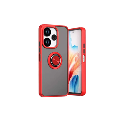 Xiaomi Redmi 13 4G Kılıf Montreal Yüzüklü Silikon Kapak - Kırmızı
