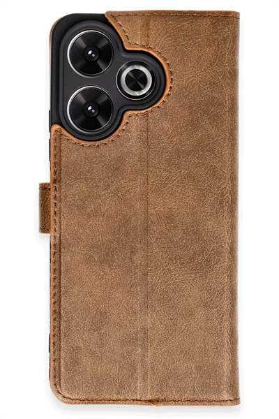 Xiaomi Redmi 13 4G Kılıf Trend S Plus Kapaklı Kılıf - Taba