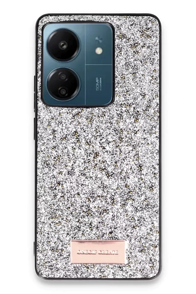 Xiaomi Redmi 13C Bright Simli Kapak - Gümüş