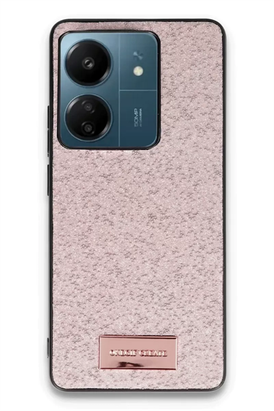 Xiaomi Redmi 13C Bright Simli Kapak - Pembe
