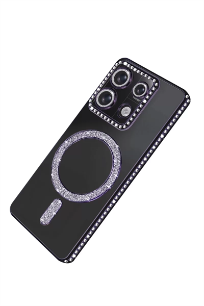 Xiaomi Redmi 13C Joke Simli Magneticsafe Kılıf - Derin Mor
