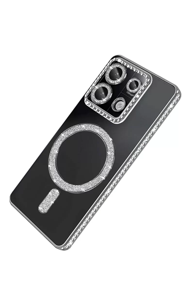 Xiaomi Redmi 13C Joke Simli Magneticsafe Kılıf - Gümüş