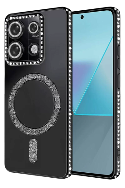 Xiaomi Redmi 13C Joke Simli Magneticsafe Kılıf - Siyah