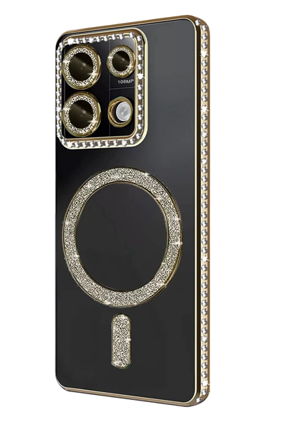 Xiaomi Redmi 13C Joke Simli Magneticsafe Kılıf - Gold