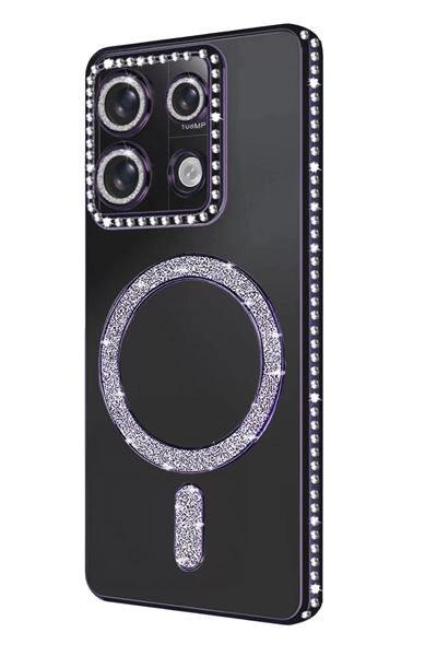 Xiaomi Redmi 13C Joke Simli Magneticsafe Kılıf - Derin Mor