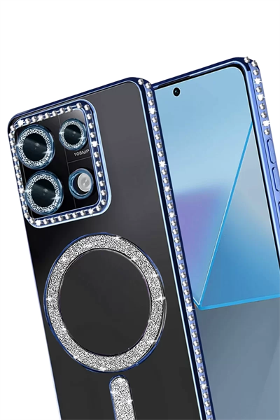 Xiaomi Redmi 13C Joke Simli Magneticsafe Kılıf - Mavi
