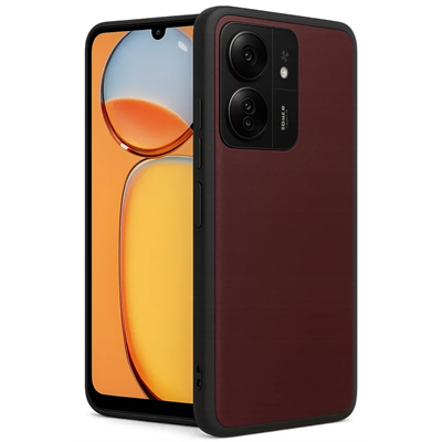 Xiaomi Redmi 13C Kılıf Aras Deri Kapak - Bordo
