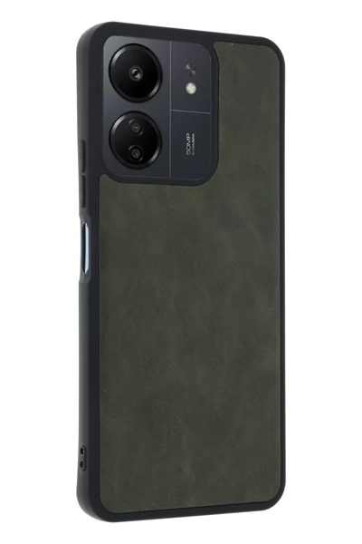 Xiaomi Redmi 13C Kılıf Aras Deri Kapak - Açık Yeşil