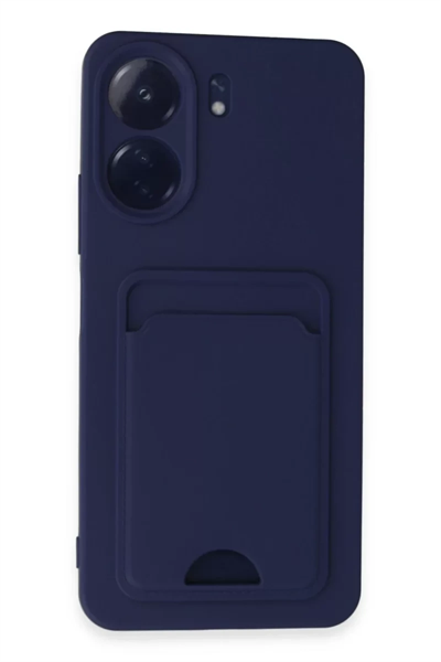 Xiaomi Redmi 13C Kılıf Kelvin Kartvizitli Silikon - Lacivert