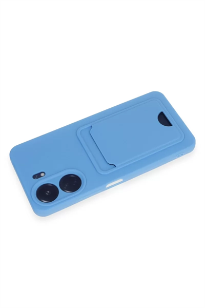 Xiaomi Redmi 13C Kılıf Kelvin Kartvizitli Silikon - Mavi