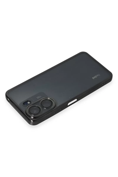 Xiaomi Redmi 13C Kılıf Lensli Silikon - Siyah