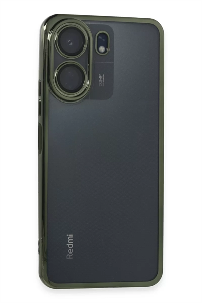 Xiaomi Redmi 13C Kılıf Lensli Silikon - Yeşil