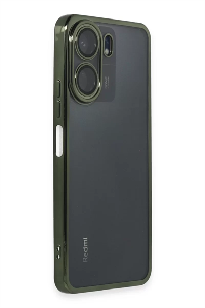 Xiaomi Redmi 13C Kılıf Lensli Silikon - Yeşil