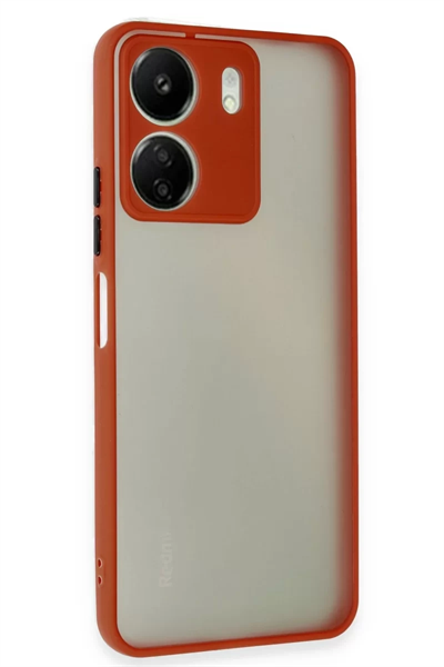 Xiaomi Redmi 13C Kılıf Montreal Silikon Kapak - Kırmızı