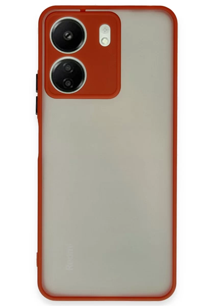 Xiaomi Redmi 13C Kılıf Montreal Silikon Kapak - Kırmızı